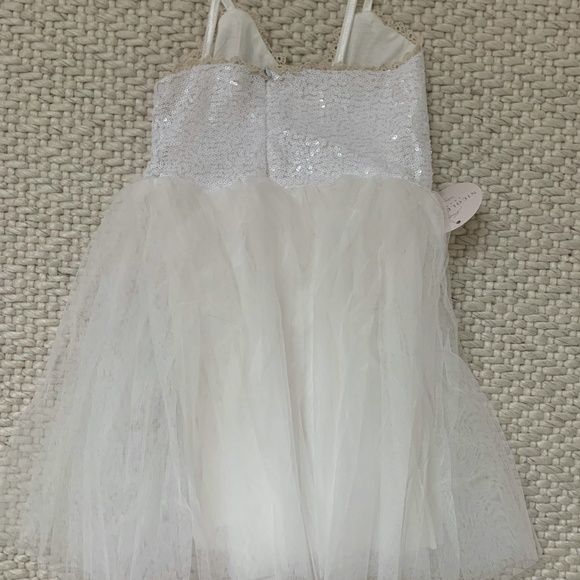 White Sequin Tulle Dress by Nicolette's Couture - Picture 3 of 4